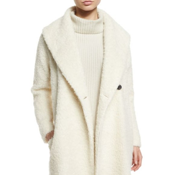 Vince Fuzzy Knit Boucle Coat - Picture 6 of 7
